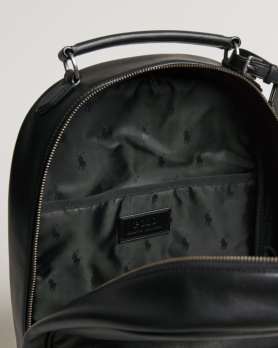 Uomini | Polo Ralph Lauren Leather Backpack Black | Polo Ralph Lauren | Leather Backpack Black