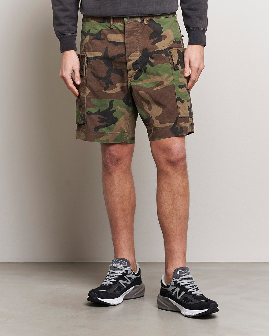 Uomini | Pantaloncini | RRL | Regiment Cargo Shorts Woodland Camo