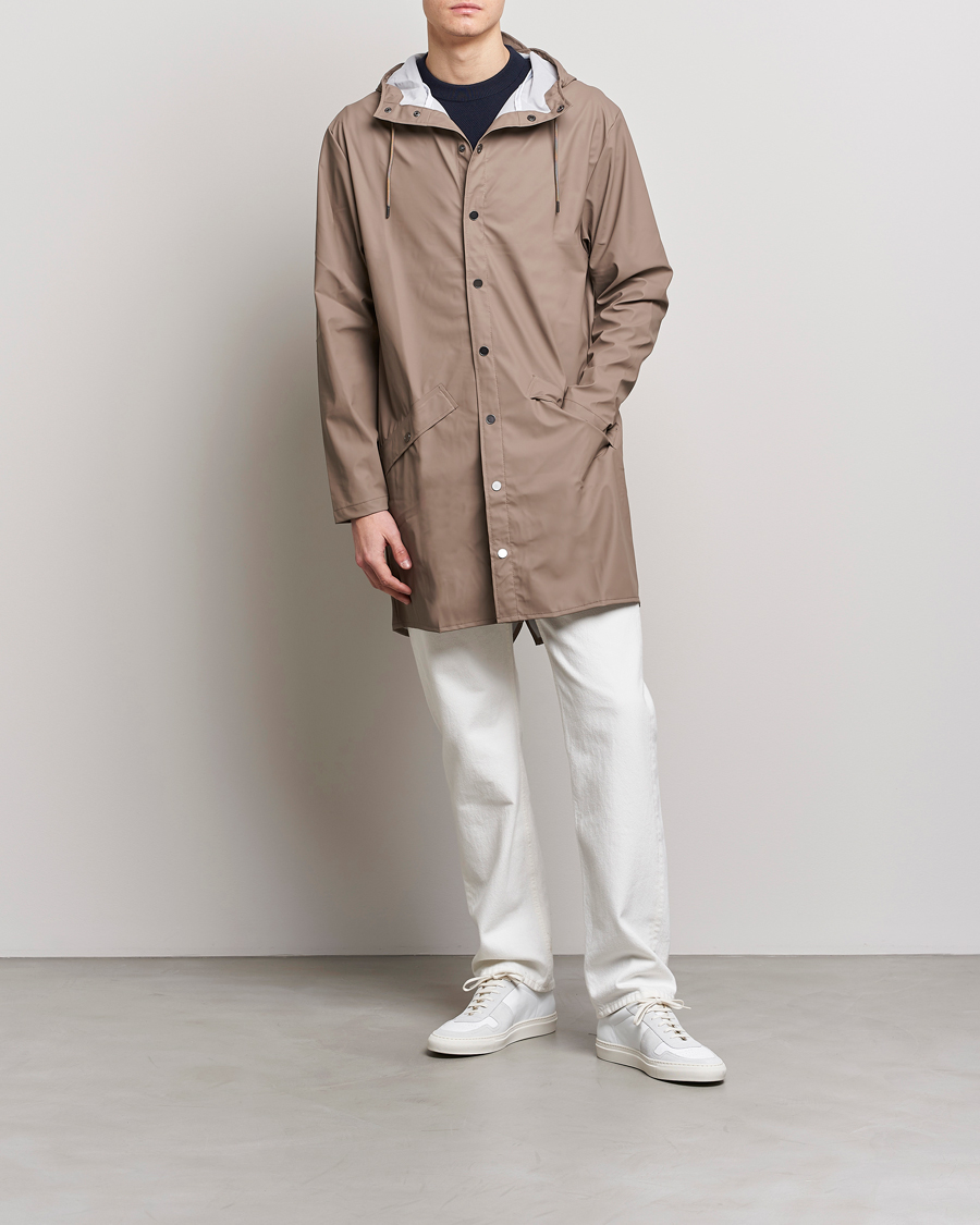 Uomini | Giacche | RAINS | Long Jacket Taupe