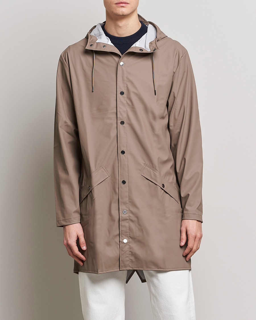 Uomini | Giacche | RAINS | Long Jacket Taupe