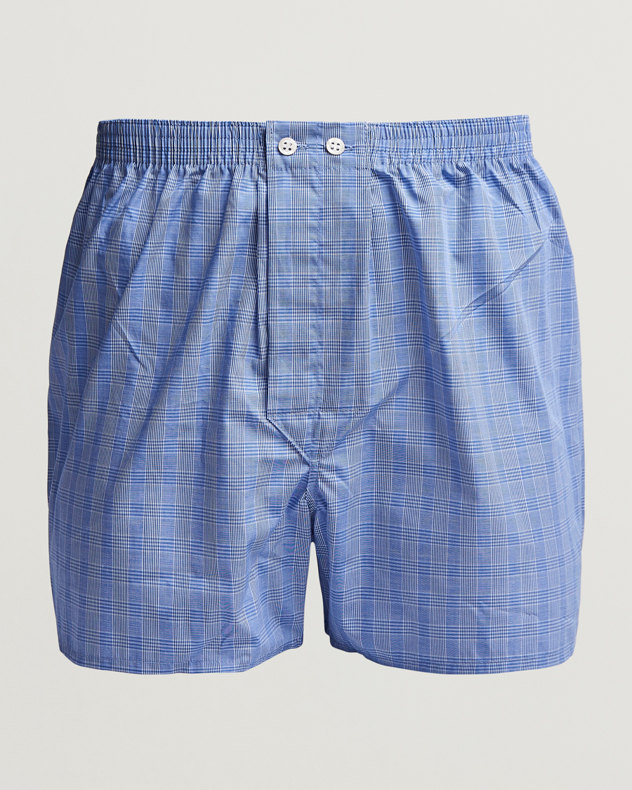 Uomini | Biancheria intima | Derek Rose | Classic Fit Cotton Boxer Shorts Blue