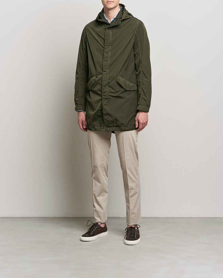Uomini | Giacche | L.B.M. 1911 | Garment Dyed Nylon Coat Olive
