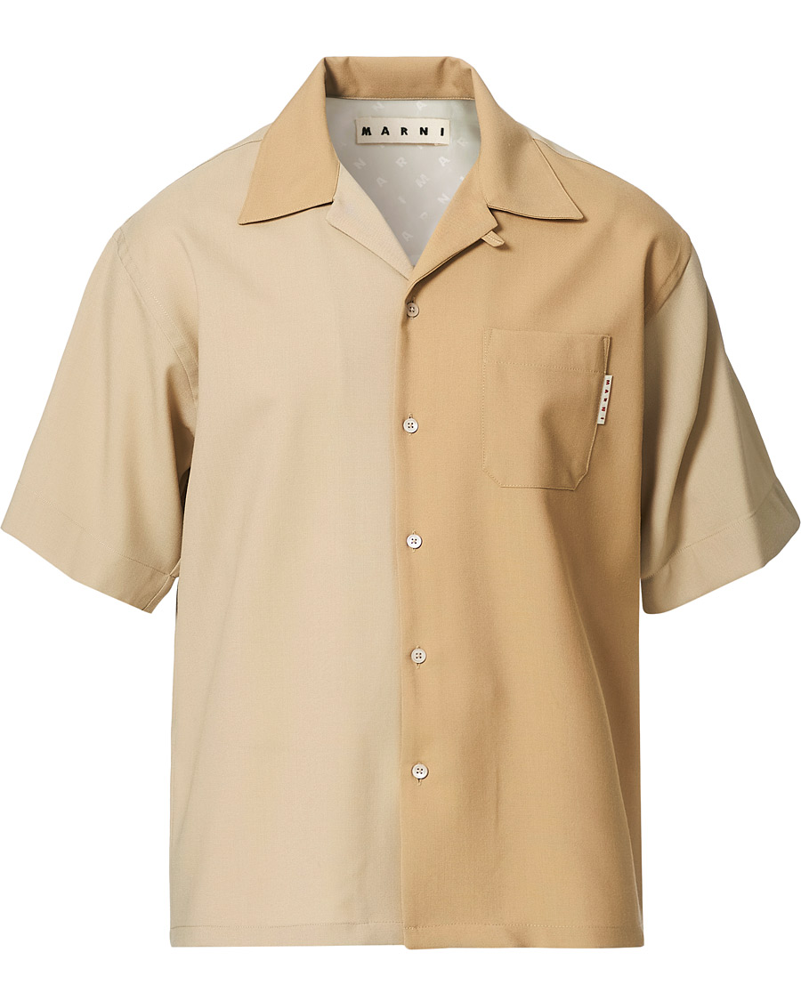 Uomini | Camicie | Marni | Colour Block Bowling Shirt Beige