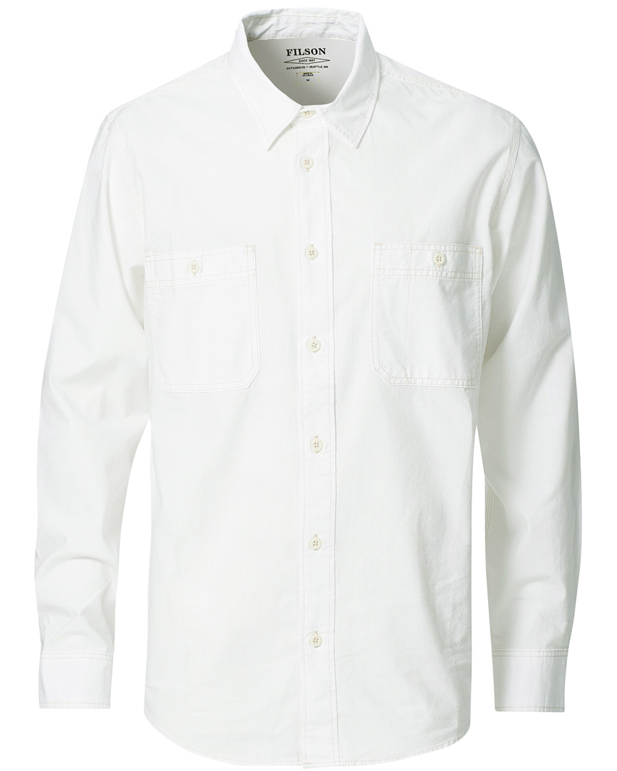 Uomini | Camicie | Filson | Chambray CPO Shirt White