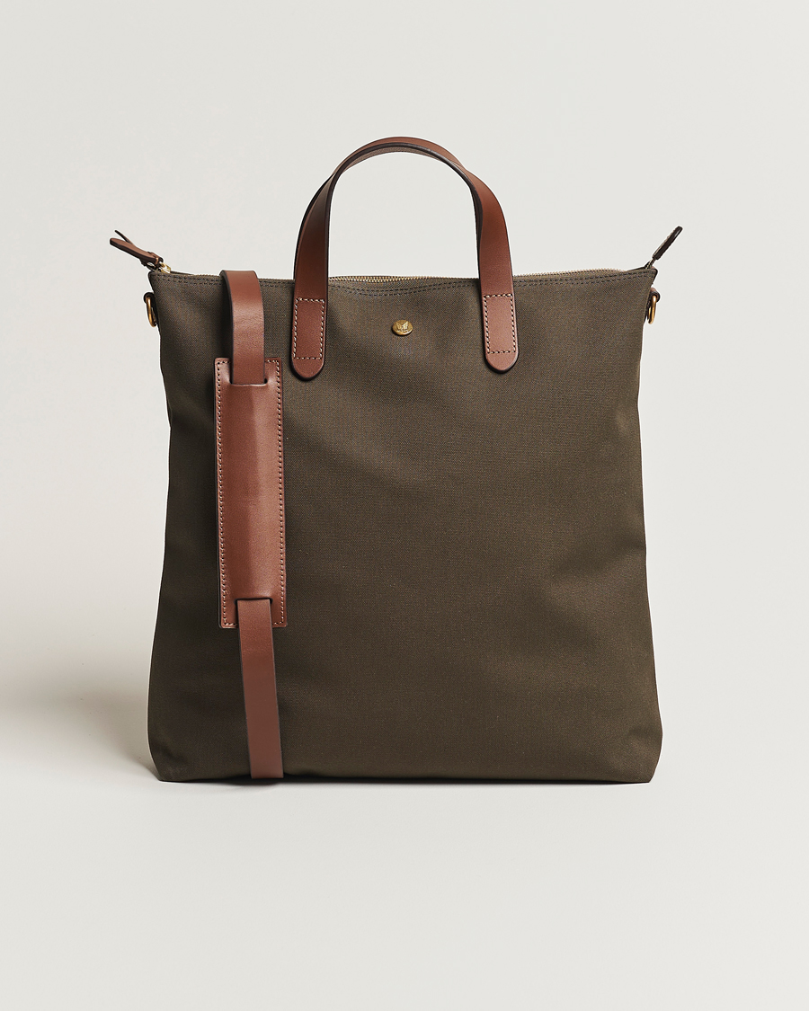 Uomini | Borse | Mismo | M/S Canvas Shopper Army/Cuoio