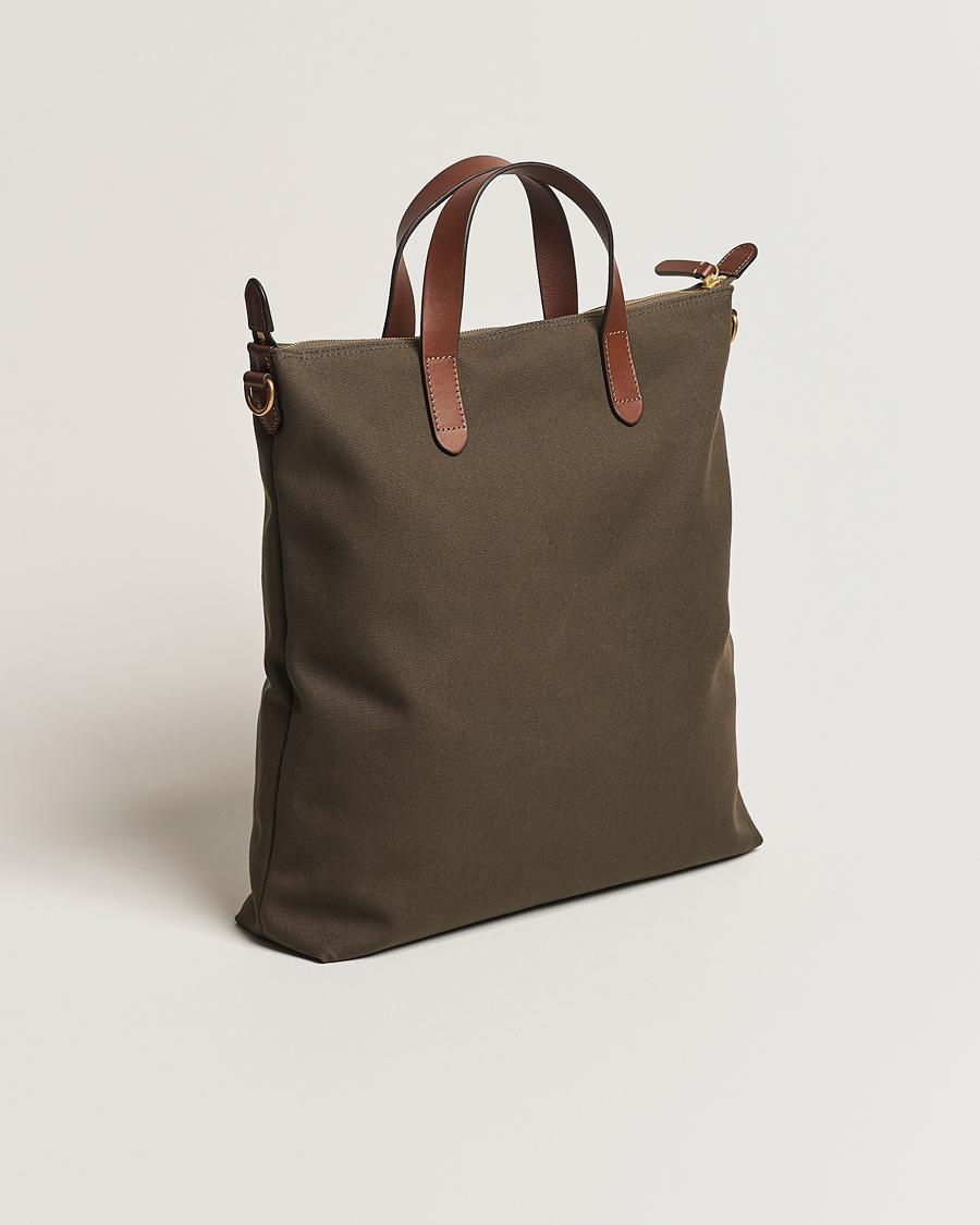 Uomini | Borse | Mismo | M/S Canvas Shopper Army/Cuoio