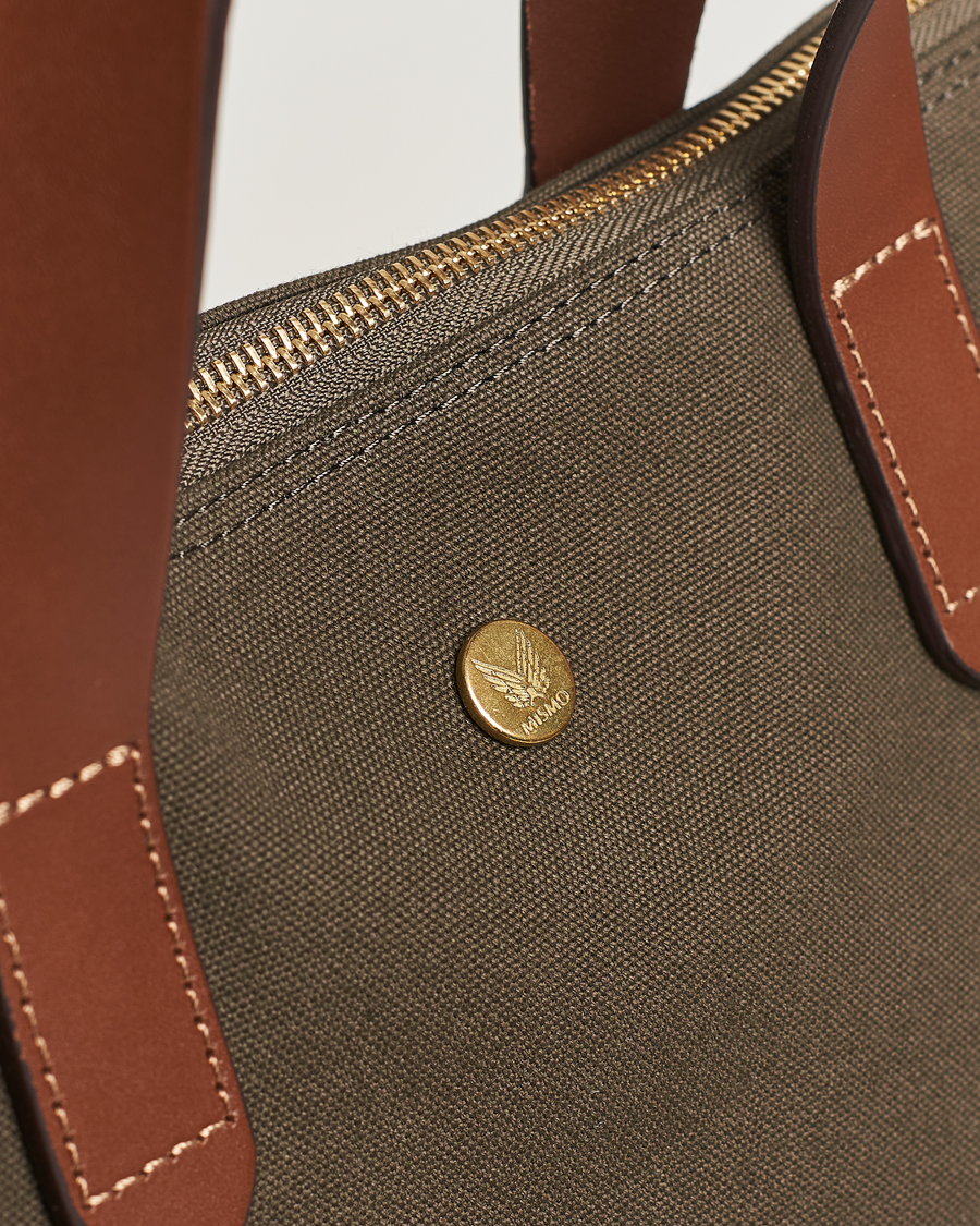 Uomini | Borse | Mismo | M/S Canvas Shopper Army/Cuoio