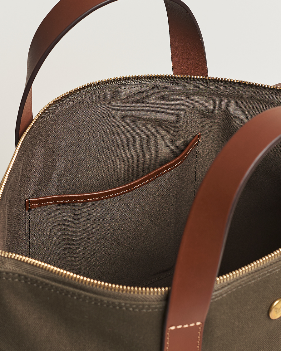 Uomini | Borse | Mismo | M/S Canvas Shopper Army/Cuoio