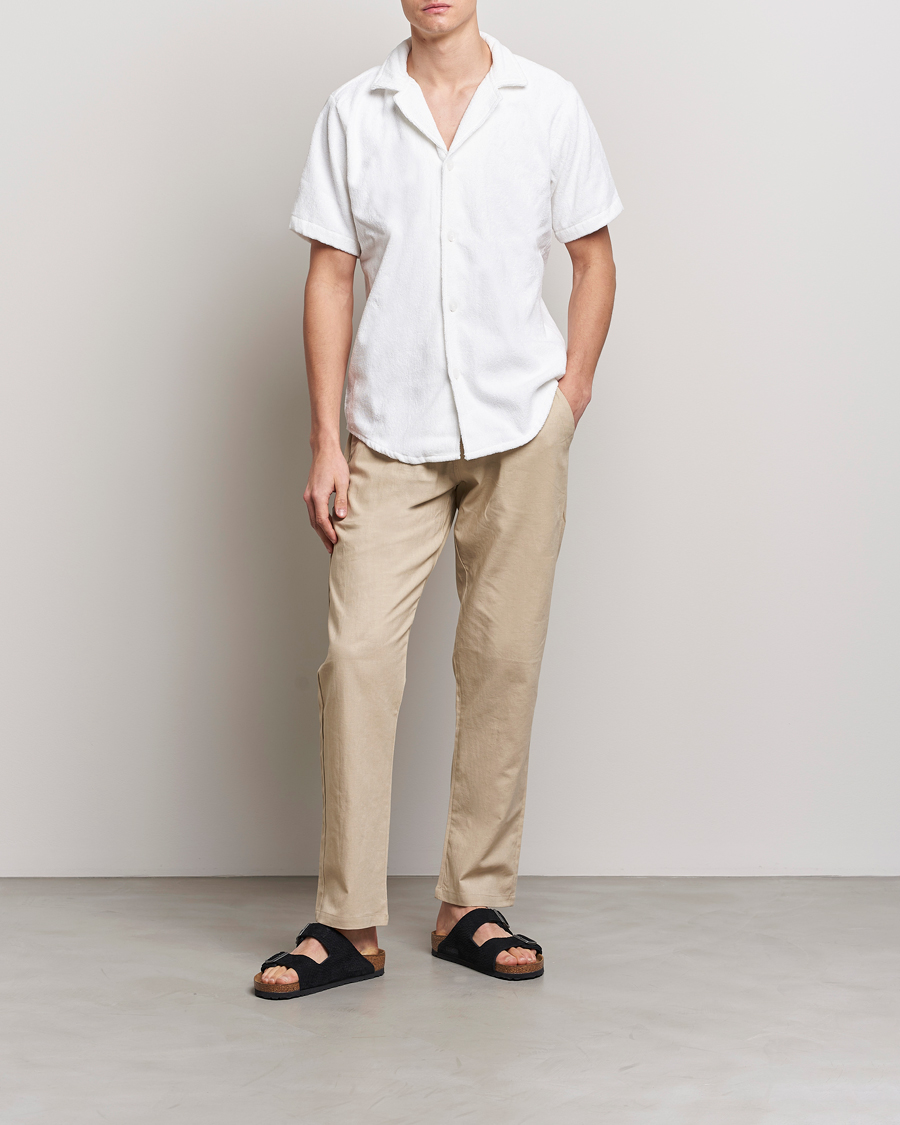 Uomini | Pantaloni | OAS | Linen Long Pants Beige
