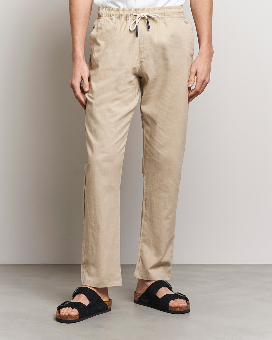 Uomini | Pantaloni | OAS | Linen Long Pants Beige