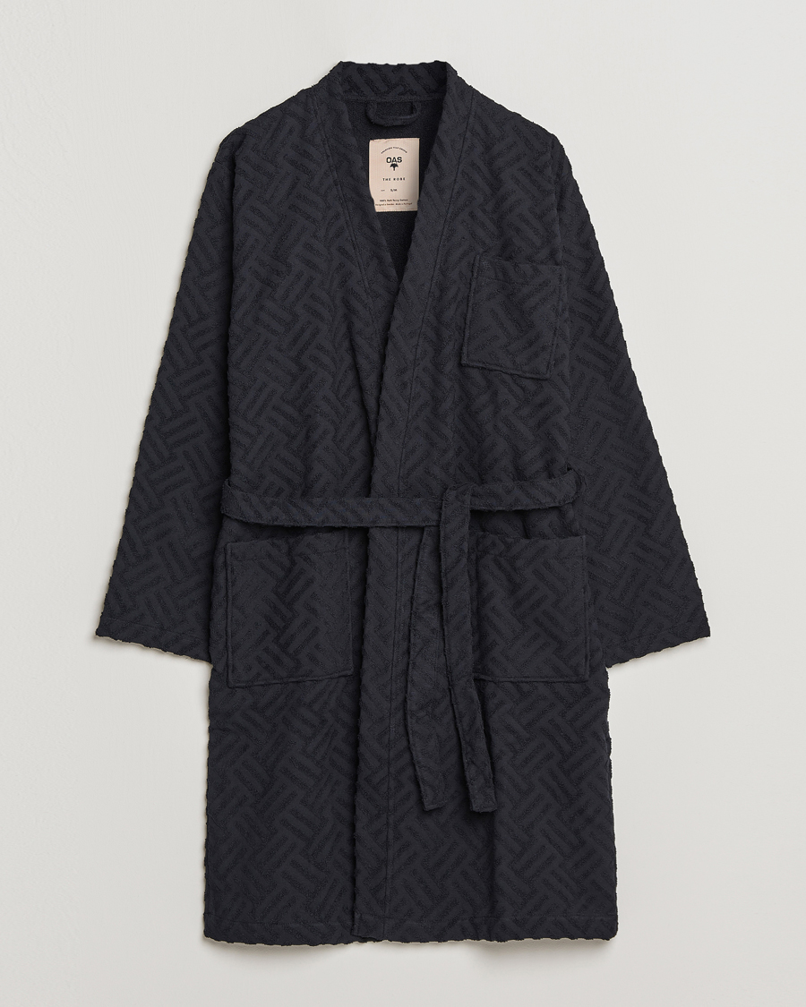 Uomini | Accappatoi & Pigiami | OAS | Terry Robe Black Crossroad
