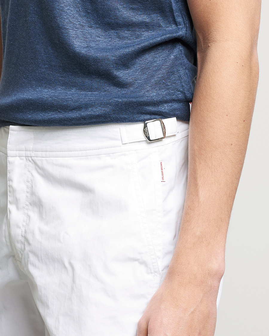 Uomini | Costumi da bagno | Orlebar Brown | Bulldog II Medium Length Swim Shorts White