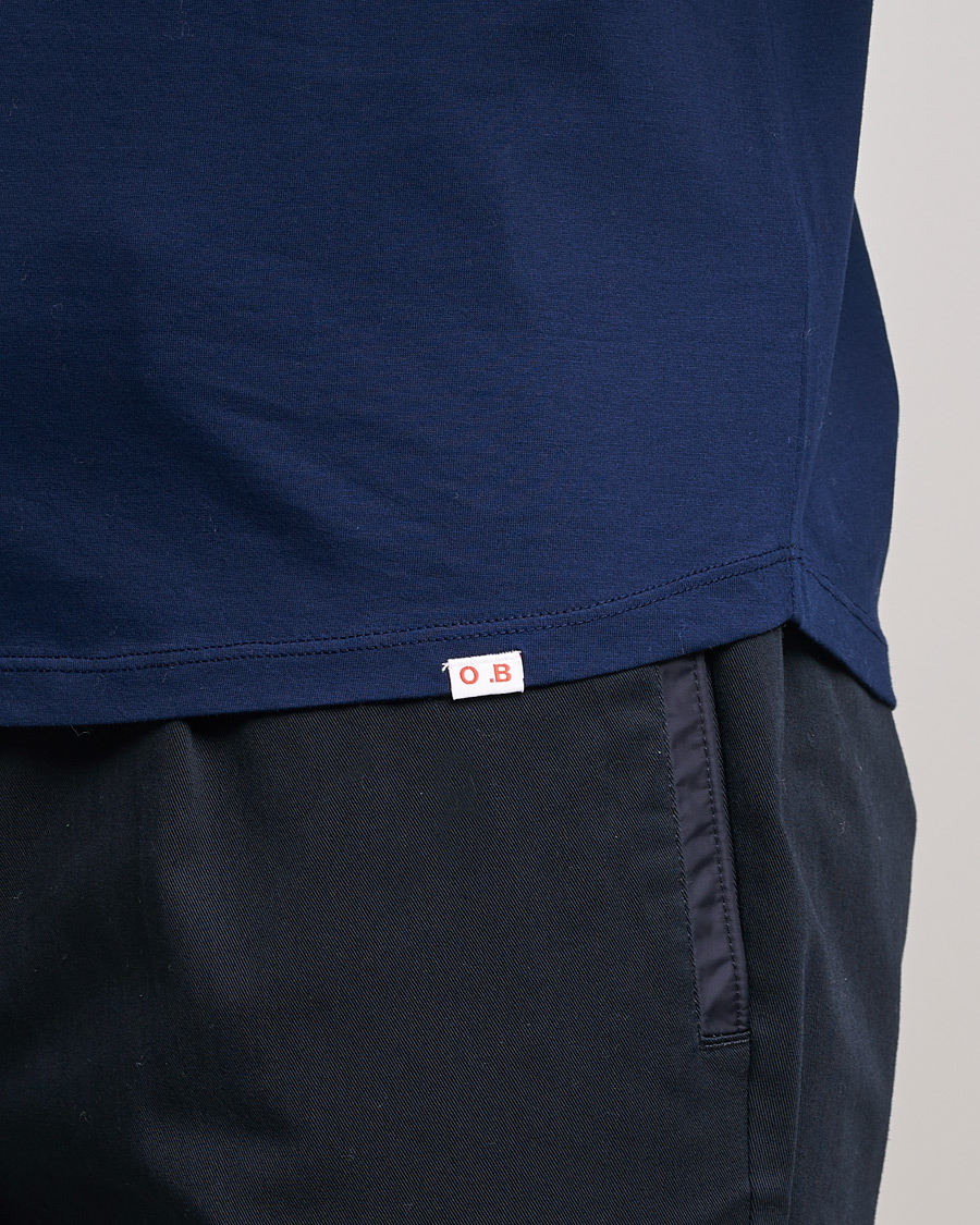 Uomini | T-shirt | Orlebar Brown | OB Crew Neck Mercerised Cotton Tee Navy