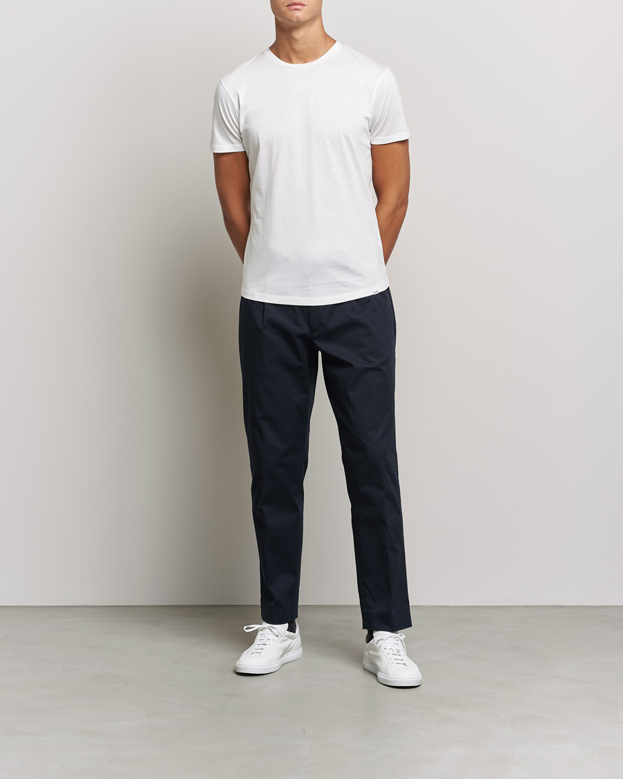 Uomini | T-shirt | Orlebar Brown | OB Crew Neck Mercerised Cotton Tee White