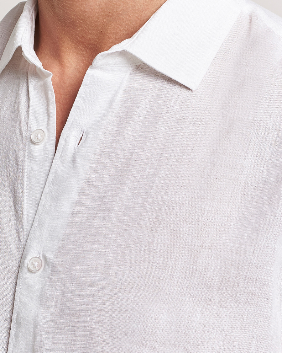 Uomini | Camicie | Orlebar Brown | Giles Linen CLS Shirt White