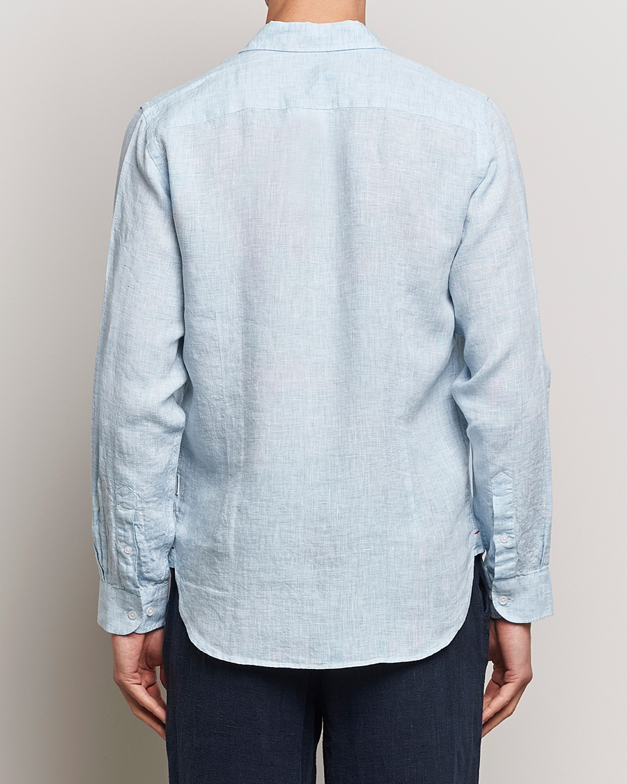 Uomini | Camicie | Orlebar Brown | Giles Linen CLS Shirt Pale Blue/White