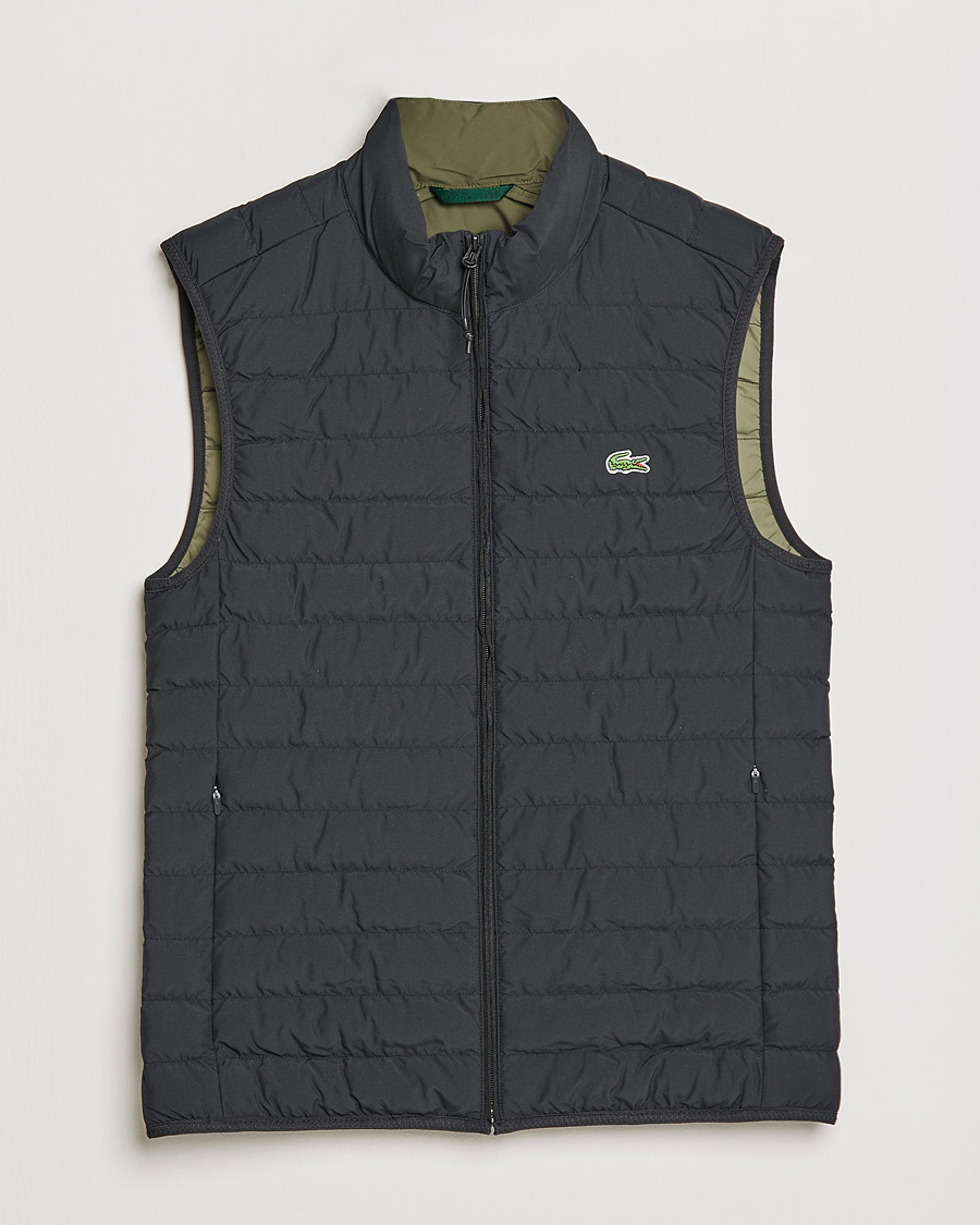 Uomini | Gilet | Lacoste | Lightweight Water-Resistant Quilted Zip Vest Black