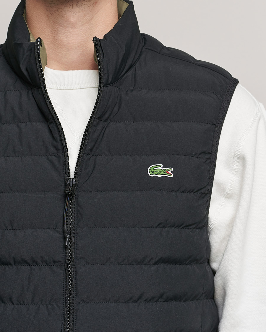 Uomini | Gilet | Lacoste | Lightweight Water-Resistant Quilted Zip Vest Black