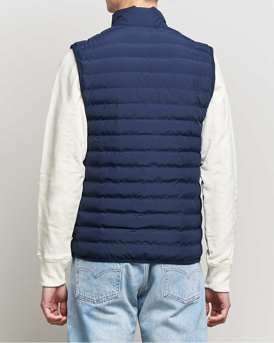 Uomini | Gilet | Lacoste | Lightweight Water-Resistant Quilted Zip Vest Navy Blue
