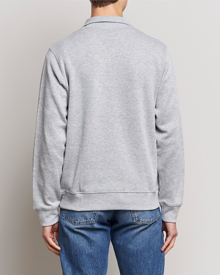 Uomini | Maglieria | Lacoste | Rib Interlock Half Zip Silver Chine