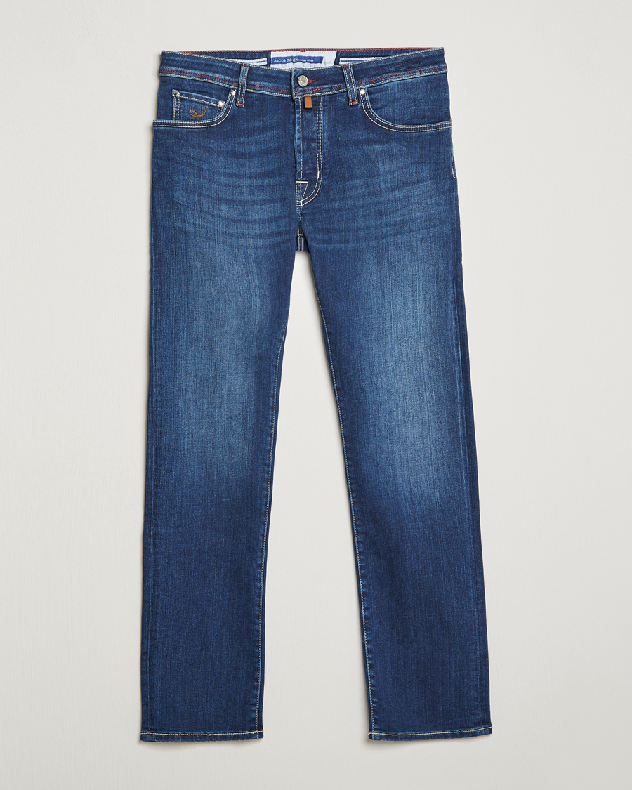 Uomini | Jeans | Jacob Cohën | Nick 622 Slim Fit Stretch Jeans Medium Dark