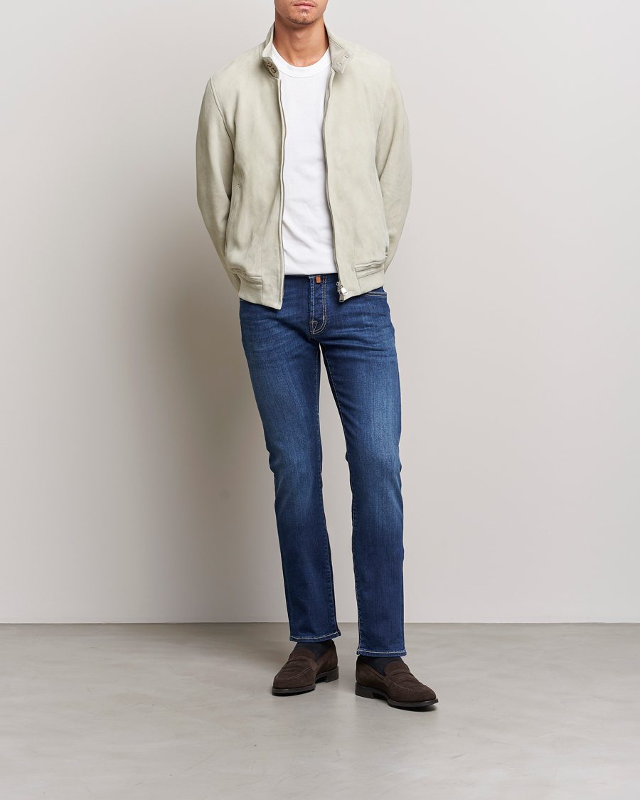 Uomini | Jeans | Jacob Cohën | Nick 622 Slim Fit Stretch Jeans Medium Dark
