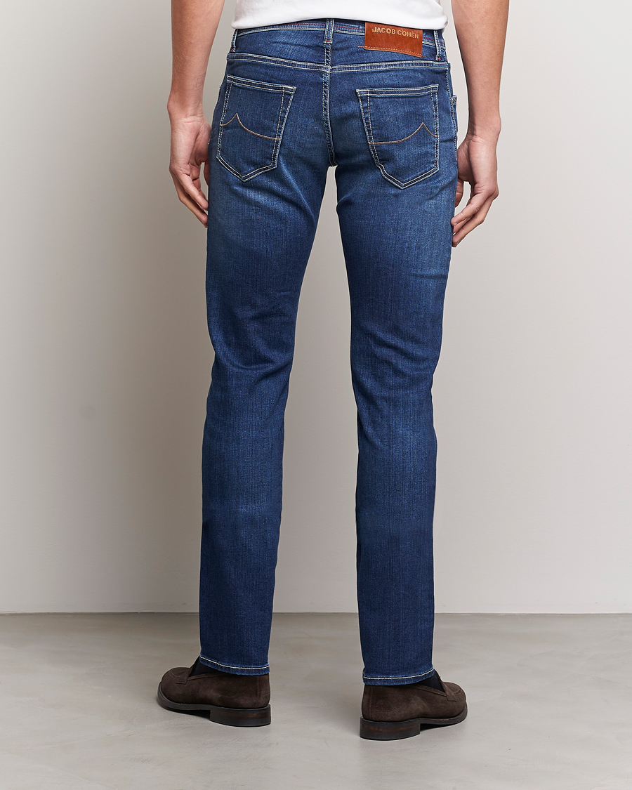 Uomini | Jeans | Jacob Cohën | Nick 622 Slim Fit Stretch Jeans Medium Dark