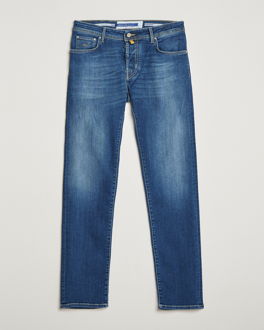 Uomini | Jeans | Jacob Cohën | Nick 622 Slim Fit Stretch Jeans Stone Wash