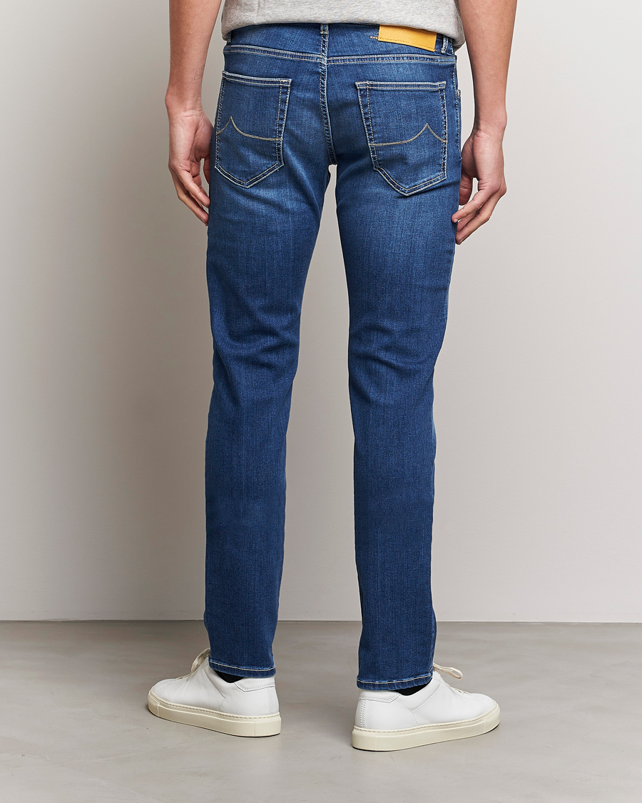 Uomini | Jeans | Jacob Cohën | Nick 622 Slim Fit Stretch Jeans Stone Wash
