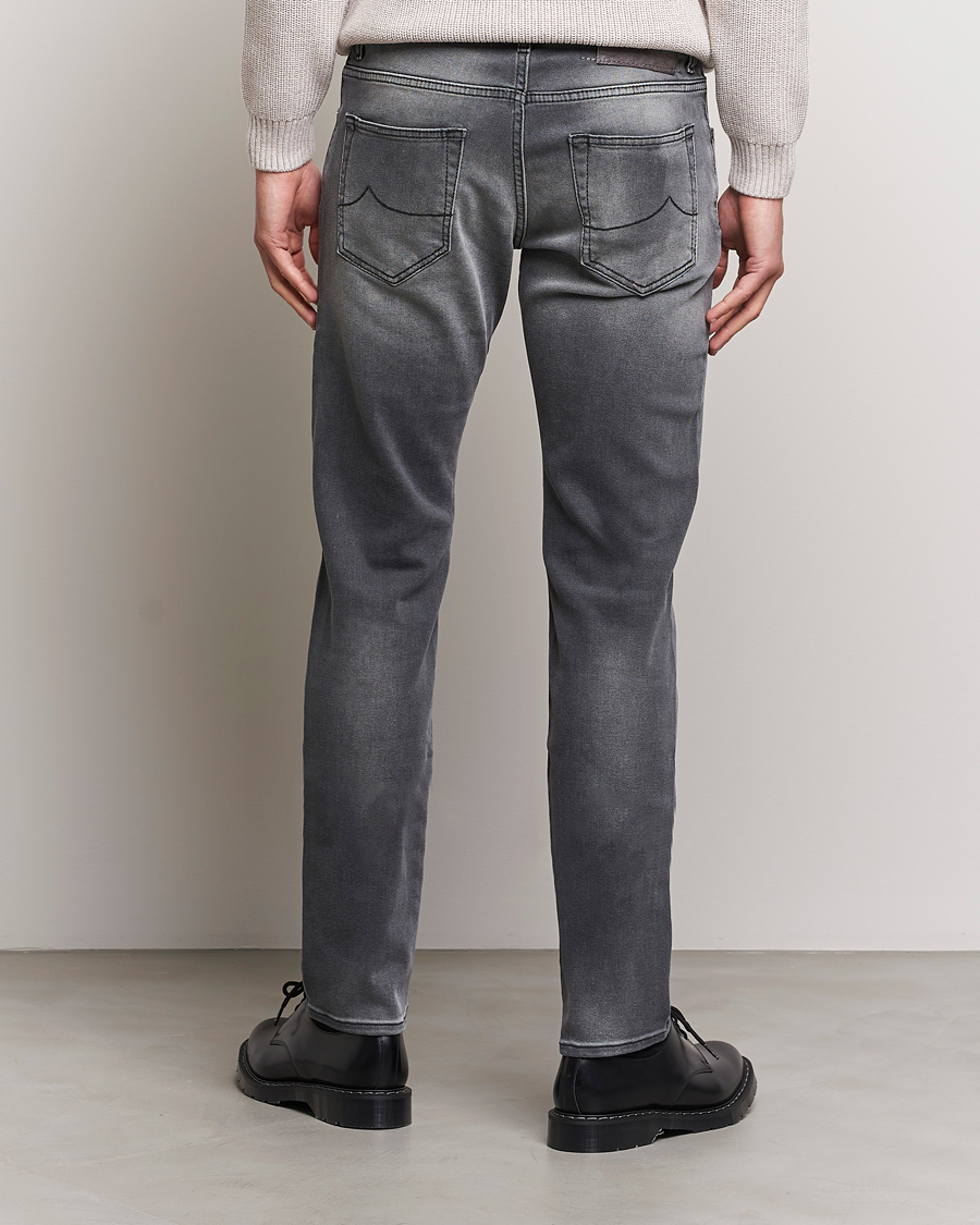 Uomini | Jeans | Jacob Cohën | Nick 622 Slim Fit Stretch Jeans Black Medium Wash