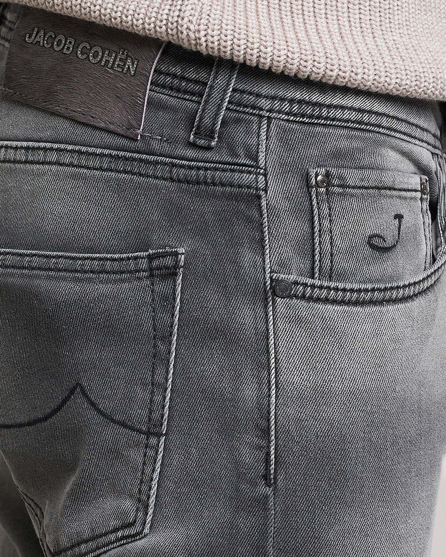 Uomini | Jeans | Jacob Cohën | Nick 622 Slim Fit Stretch Jeans Black Medium Wash