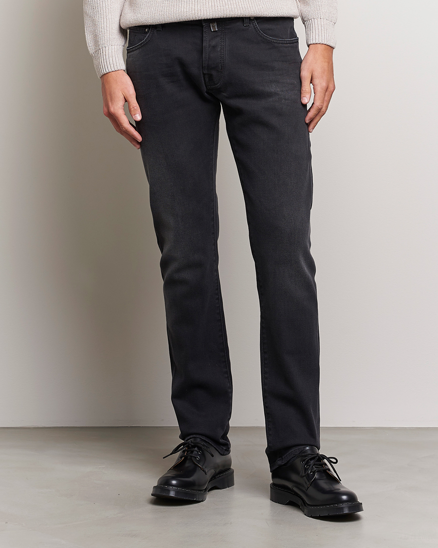 Uomini | Jeans | Jacob Cohën | Nick 622 Slim Fit Stretch Jeans Black Dark Stone
