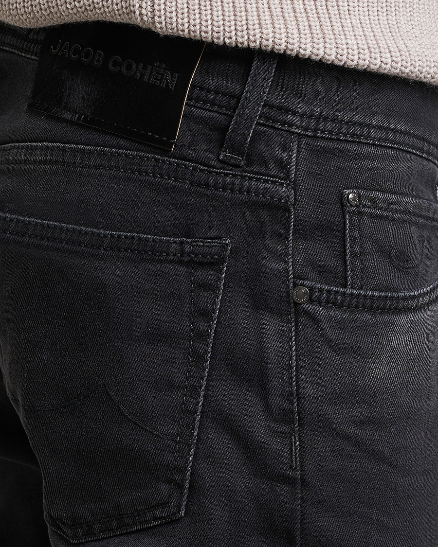 Uomini | Jeans | Jacob Cohën | Nick 622 Slim Fit Stretch Jeans Black Dark Stone