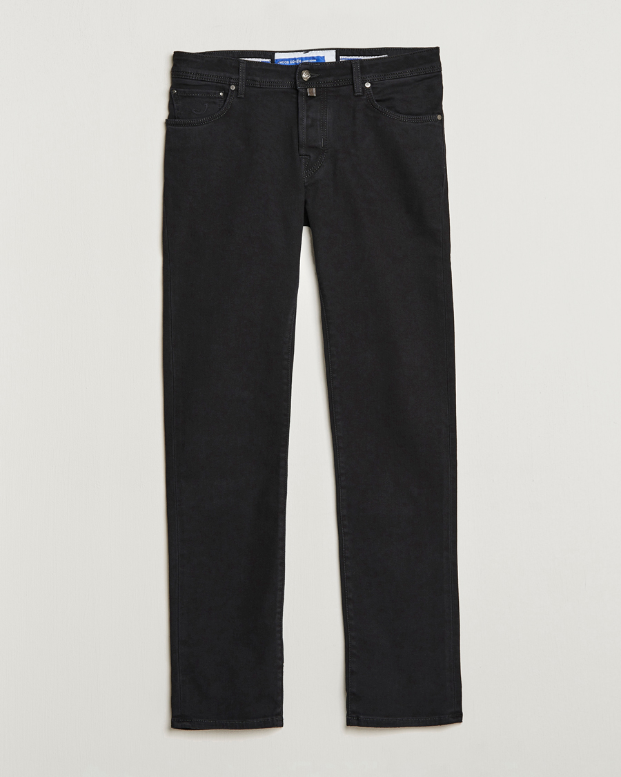 Uomini | Jeans | Jacob Cohën | Nick 622 Slim Fit Stretch Jeans Black Dark Wash