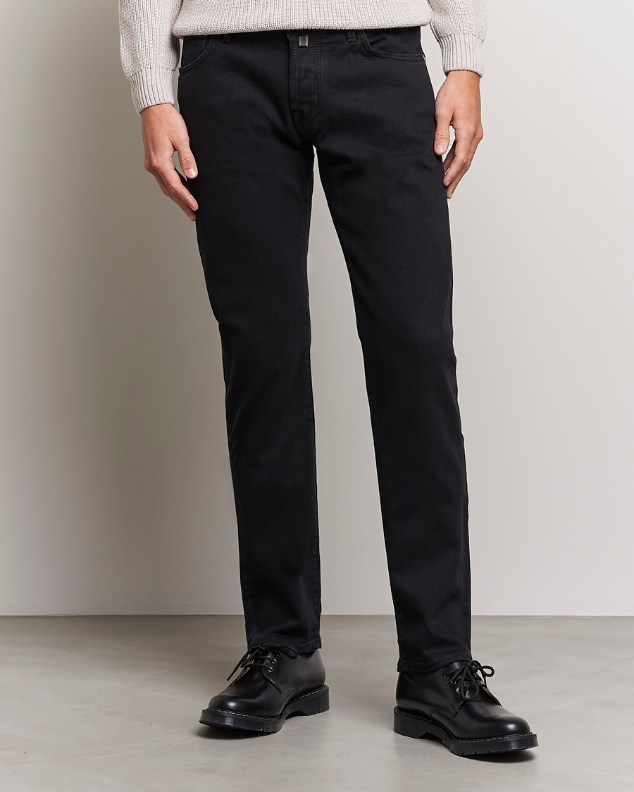 Uomini | Jeans | Jacob Cohën | Nick 622 Slim Fit Stretch Jeans Black Dark Wash