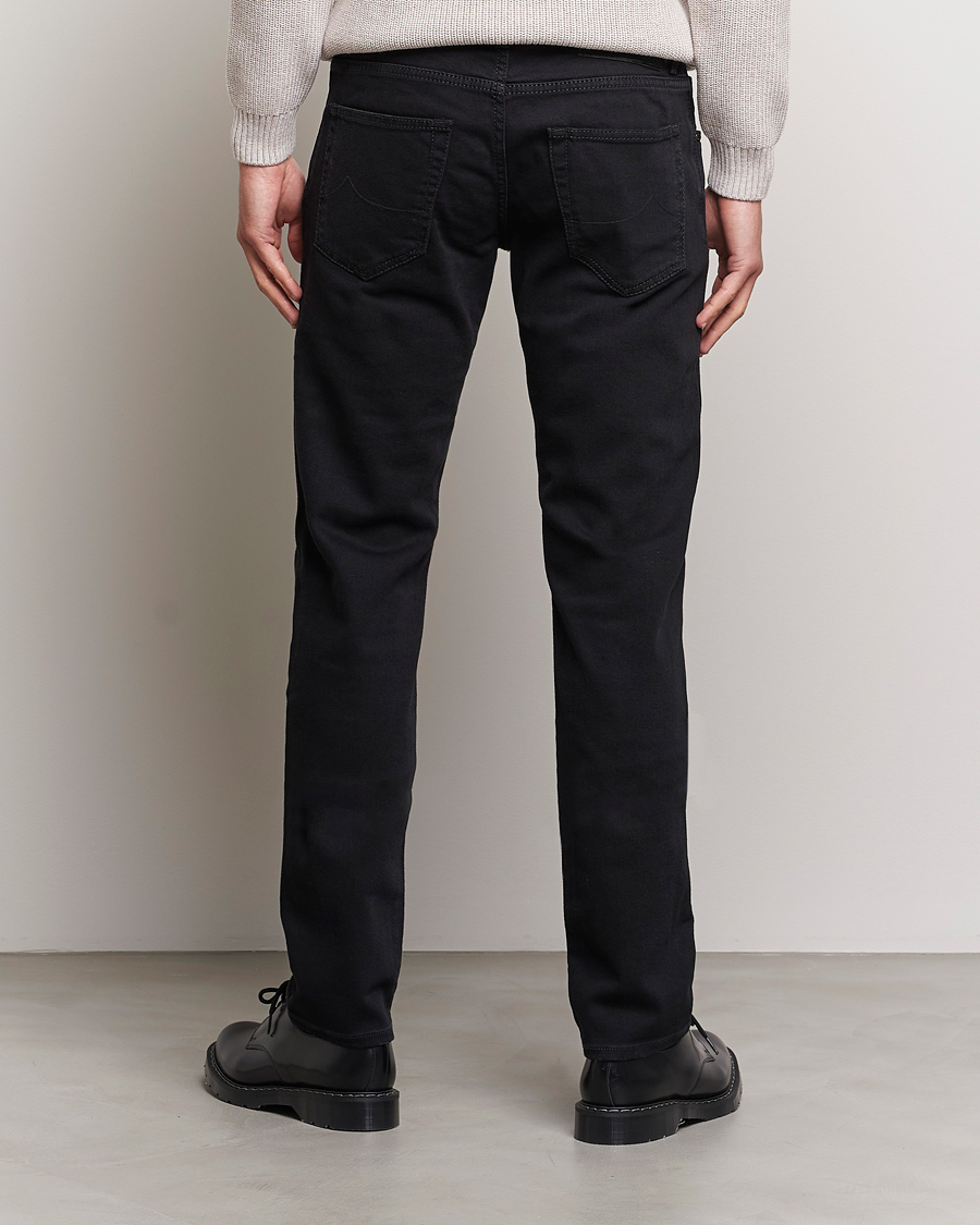 Uomini | Jeans | Jacob Cohën | Nick 622 Slim Fit Stretch Jeans Black Dark Wash