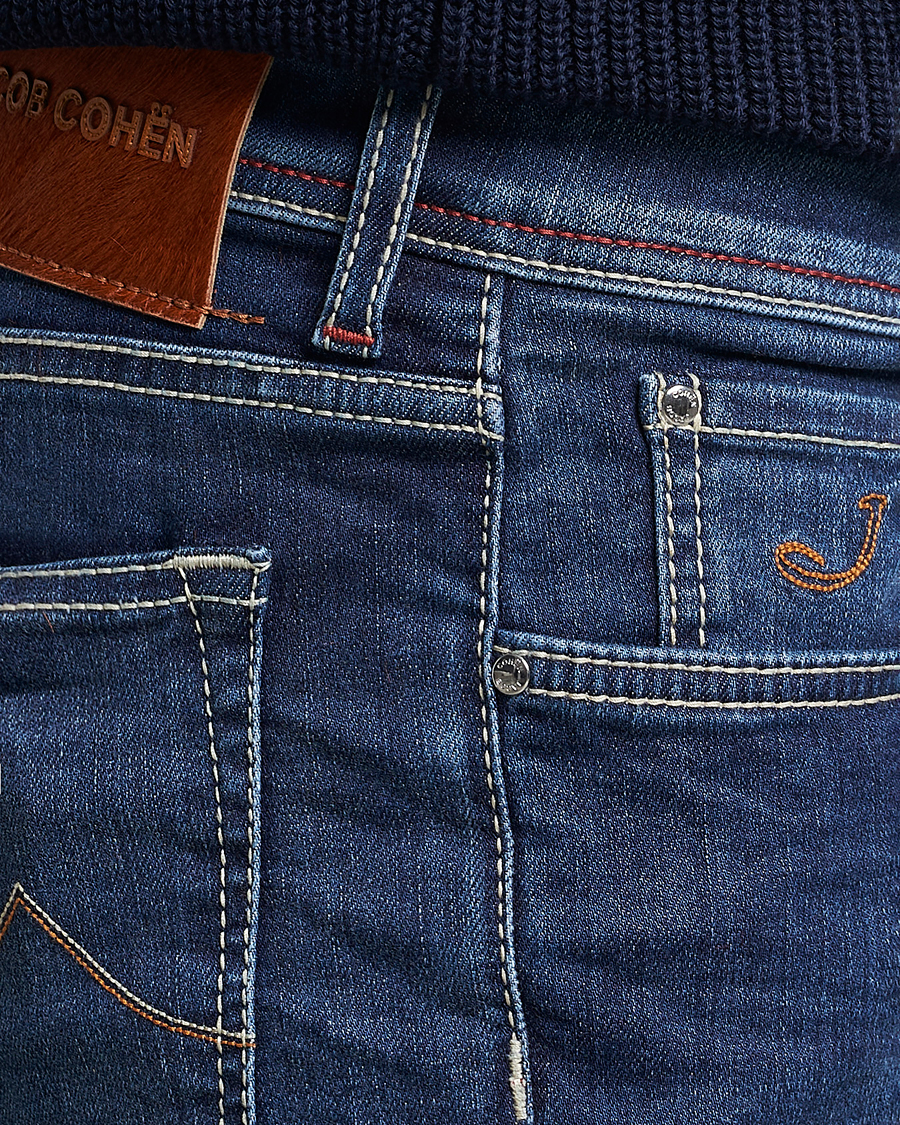 Uomini | Jeans | Jacob Cohën | Bard 688 Slim Fit Stretch Jeans Medium Dark
