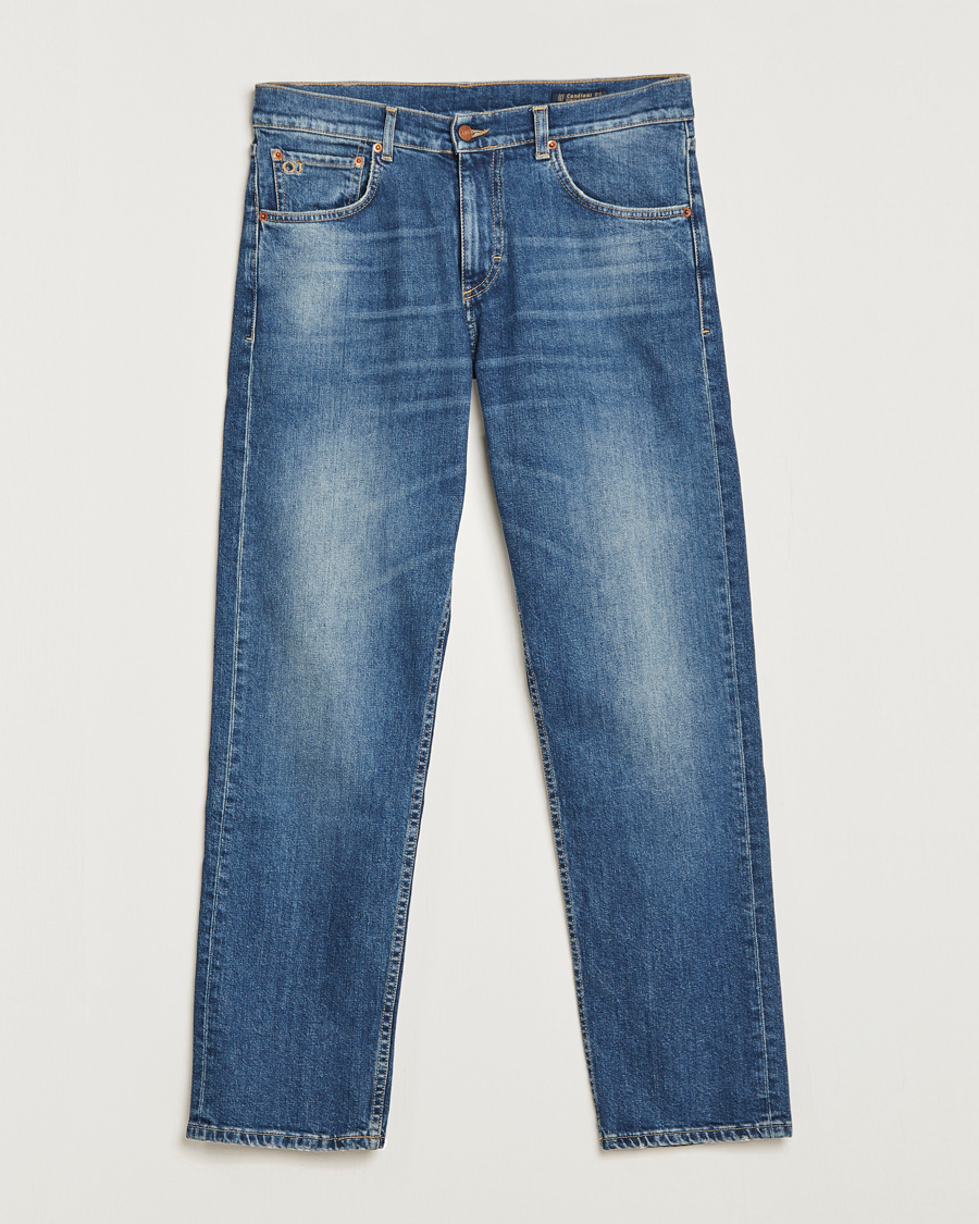 Uomini | Jeans | Oscar Jacobson | Johan Straight Fit Cotton Stretch Jeans Vintage Wash