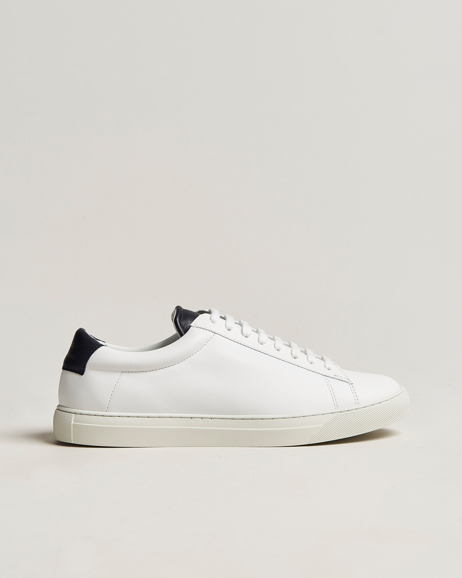 Uomini | Zespà ZSP4 Nappa Leather Sneakers White/Navy | Zespà | ZSP4 Nappa Leather Sneakers White/Navy