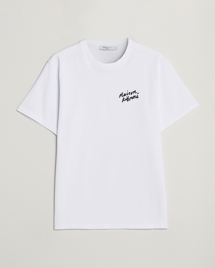 Uomini | T-shirt | Maison Kitsuné | Mini Handwriting T-Shirt White