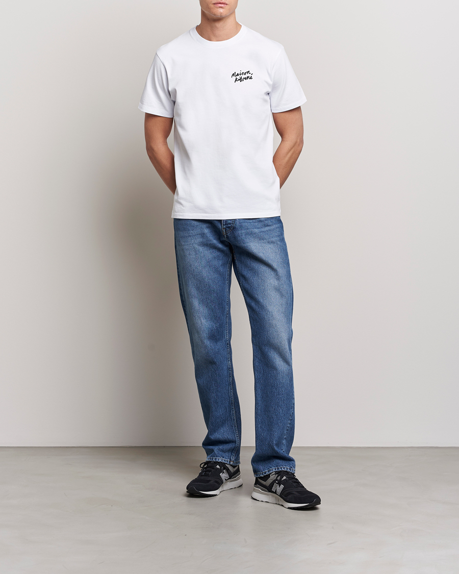 Uomini | T-shirt | Maison Kitsuné | Mini Handwriting T-Shirt White