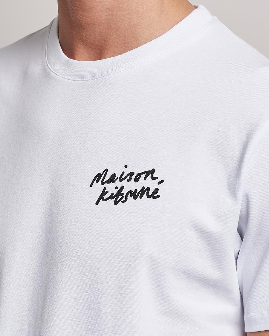 Uomini | T-shirt | Maison Kitsuné | Mini Handwriting T-Shirt White