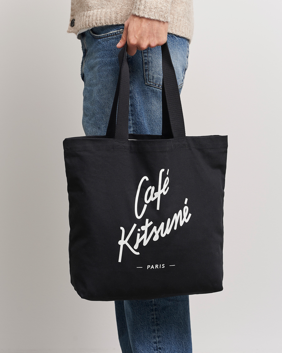 Uomini | Café Kitsuné Tote Bag Black | Café Kitsuné | Tote Bag Black