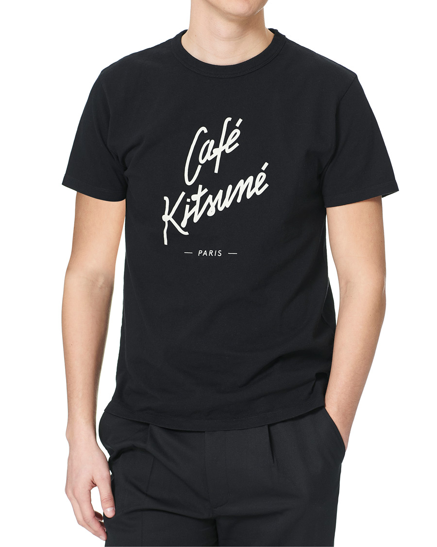 Uomini | T-shirt | Café Kitsuné | Crew T-Shirt Black