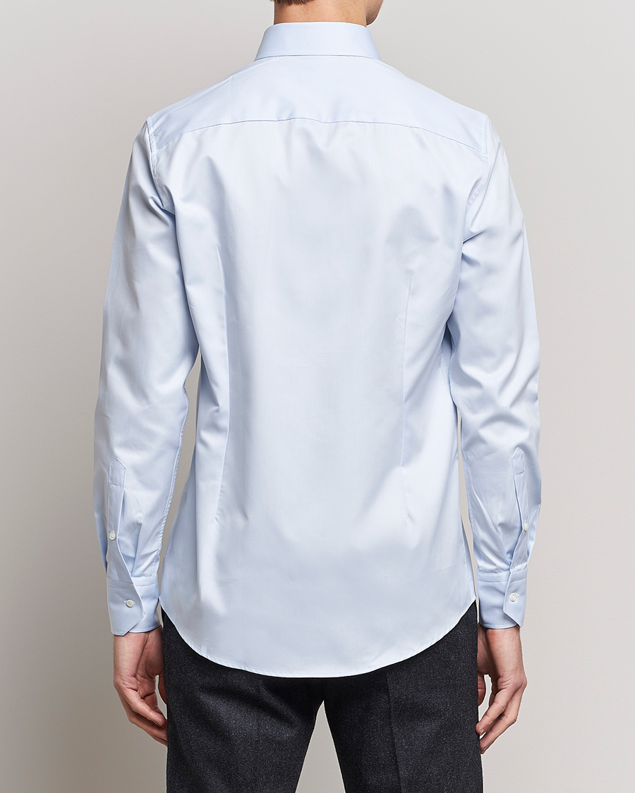 Uomini | Camicie | Stenströms | Slimline Cut Away Shirt Light Blue