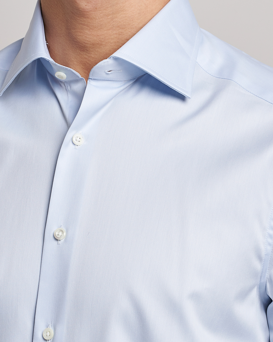Uomini | Camicie | Stenströms | Slimline Cut Away Shirt Light Blue