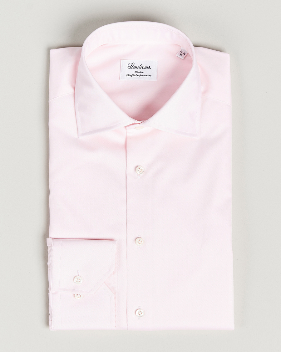 Uomini | Camicie | Stenströms | Slimline Cut Away Shirt Pink