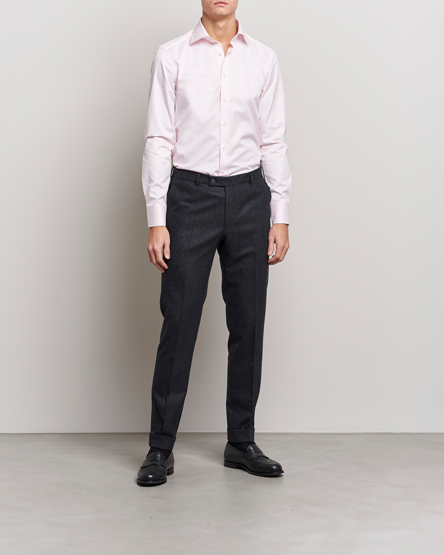 Uomini | Camicie | Stenströms | Slimline Cut Away Shirt Pink