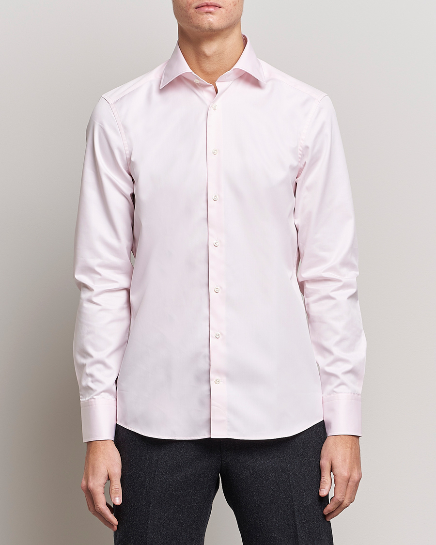 Uomini | Camicie | Stenströms | Slimline Cut Away Shirt Pink