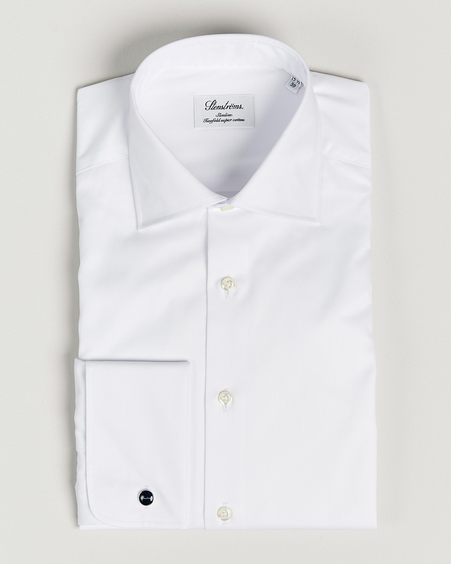 Uomini | Camicie | Stenströms | Slimline Double Cuff White